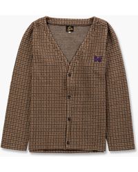 Needles VNeck Cardigan-Gunclub Jq.-Brown 公式日本版 メンズ