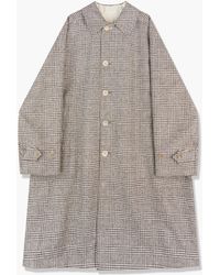 ANATOMICA Single Raglan Coat Ii Oyster - Gray