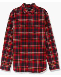 Filson Vintage Flannel Work Shirt Red/black/gold