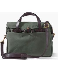 green leather briefcase
