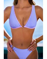 CUPSHE - Del Mar Paarse Bikini Set - Lyst