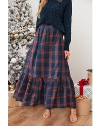 CUPSHE - Geen Drama Geruite Maxi-Rok - Lyst