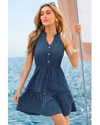 CUPSHE - Grote Aanbieding Blauwe Mini-Jurk - Lyst