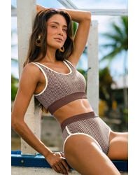 CUPSHE - Conjunto De Bikini Marrón Stay Ready - Lyst