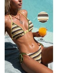 CUPSHE - Bikini A Righe Lime Tree - Lyst