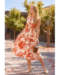 CUPSHE - Mountain View Bloemen Midi Jurk - Lyst