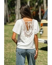 CUPSHE - Goede Energie Witte Top - Lyst
