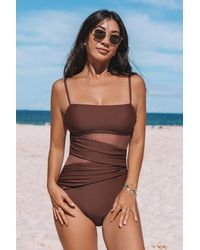 CUPSHE - Sienna Sun Tummy Control Eendelig Badpak - Lyst