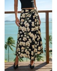 CUPSHE - Maxi Rok Met Bloemenprint - Lyst