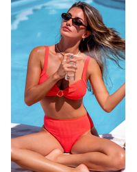 CUPSHE - Mooie Rode Bikini Set - Lyst