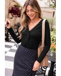 CUPSHE - Fall For Me Zwarte Gebreide Top - Lyst