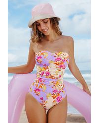 CUPSHE - In Technicolor Tummy Control Eendelig Badpak - Lyst