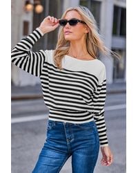 CUPSHE - Suéter De Rayas Cómodo Y Lindo - Lyst