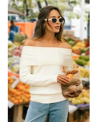 CUPSHE - Dubbele Date Witte Trui - Lyst