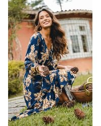 CUPSHE - Laat Het Gebeuren Maxi-Jurk Met Bloemenprint - Lyst