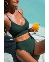 CUPSHE - Go Time Groene Bikini Set - Lyst