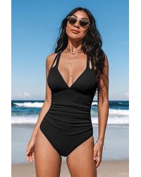 CUPSHE - Going Live Tummy Control Eendelig Badpak - Lyst