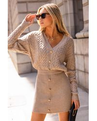 CUPSHE - Vestido Mini De Suéter Con Brillo Sutil - Lyst