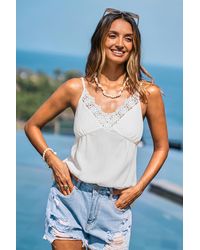 CUPSHE - Mooie Details Witte Top - Lyst