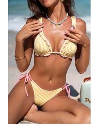 CUPSHE - Zoet Als De Zon: Gestreepte Bikiniset - Lyst