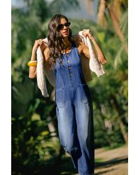 CUPSHE - Denim Jumpsuit Voor Het Plukken Van Bessen - Lyst