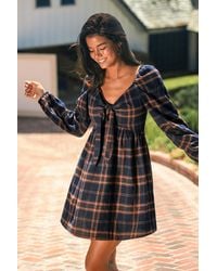 CUPSHE - Campus Crush Geruite Mini-Jurk - Lyst