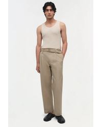 Jonathan Simkhai - Kent Twill Pleated Pants - Lyst
