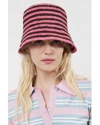 AKNVAS - Raffia Striped Bucket Hat - Lyst