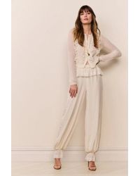 LoveShackFancy - Clyra Silk Lace-Trimmed Balloon Pant - Lyst