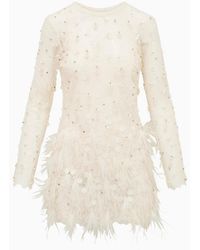 LoveShackFancy - Alouetta Embellished Lace Mini Dress - Lyst