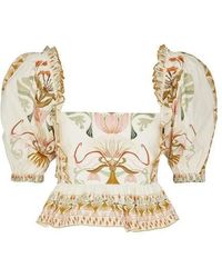 Lug Von Siga - Daphne Printed Cotton Top (Final Sale) - Lyst
