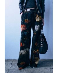 R13 - Double Pleat Flare Trouser Floral Butterfly On - Lyst