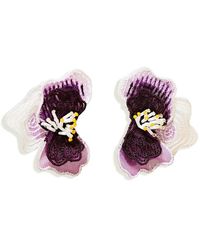 Mignonne Gavigan Plum Orchid Earring - Purple