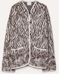 forte_forte - "Plum De Heron" Alpaca Jacquard Short Coat - Lyst