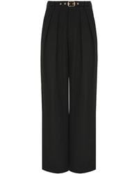 Zimmermann - Pleated Trousers With Belt - Lyst