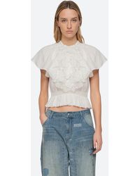 Sea - Holden Flower Flutter Sleeve Top - Lyst