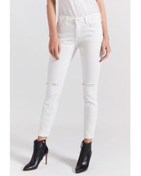 Current/Elliott The High Waist Stiletto Jean - White