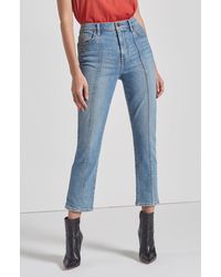 Current/Elliott The Seamed High Waist Ankle Skinny Stiletto Jean - Blue