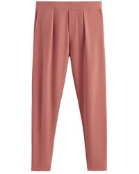 Cuyana French Terry Pleated Front Pant - Red