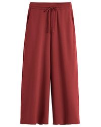 Cuyana French Terry Wide-leg Cropped Pant - Red