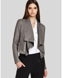 Bcbgmaxazria Leather Jackets For Women Up To 61 Off At Lyst Com This genuine leather jacket features fabric banding around the neck, waist, and wrists, with a gold tone zipper. bcbg max azria jacket lola leather moto
