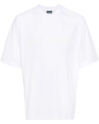 Jacquemus - Le T-shirt Typo T-shirt White In Cotton - Lyst