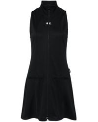 Courreges - Abito Interlock Tracksuit Dress Black In Polyester - Lyst