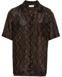 Dries Van Noten - Printed Shirt Men Brown In Silk - Lyst