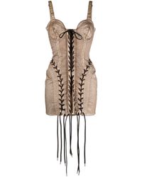 Jean Paul Gaultier - X Knwls Conical Lace-up Minidress - Lyst