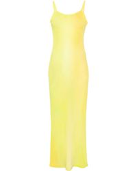 Acne Studios - Slip Dress Women Yellow In Cotton - Lyst