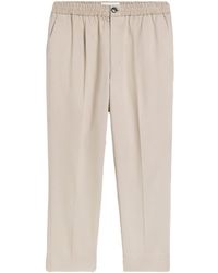 Ami Paris - Neutral Pleated Cotton Trousers - Men's - Cotton - Lyst