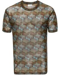Dries Van Noten - Printed T-shirt Beige In Silk - Lyst