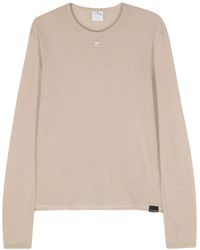 Courreges - T-shirt Ymesh Long Sleeves Men Sand In Cotton - Lyst