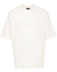 Jacquemus - Le T-shirt Typo T-shirt Beige In Cotton - Lyst